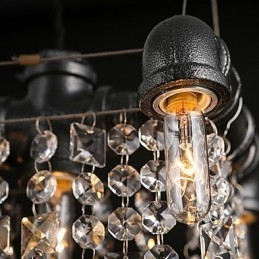 Lampadario mini retrò rustico in metallo