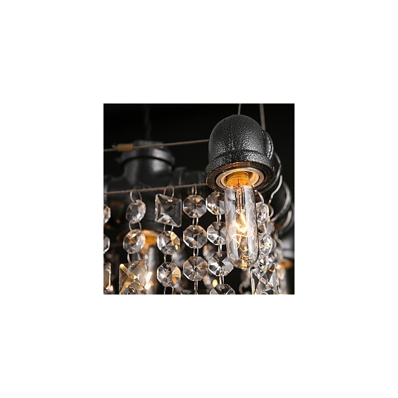 Lampadario mini retrò rustico in metallo