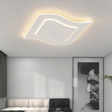 Plafoniera LED moderna quadrata in acrilico 40 W 3200 lm