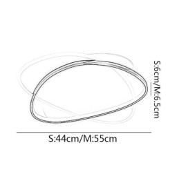 Plafoniera LED ovale moderna a filo