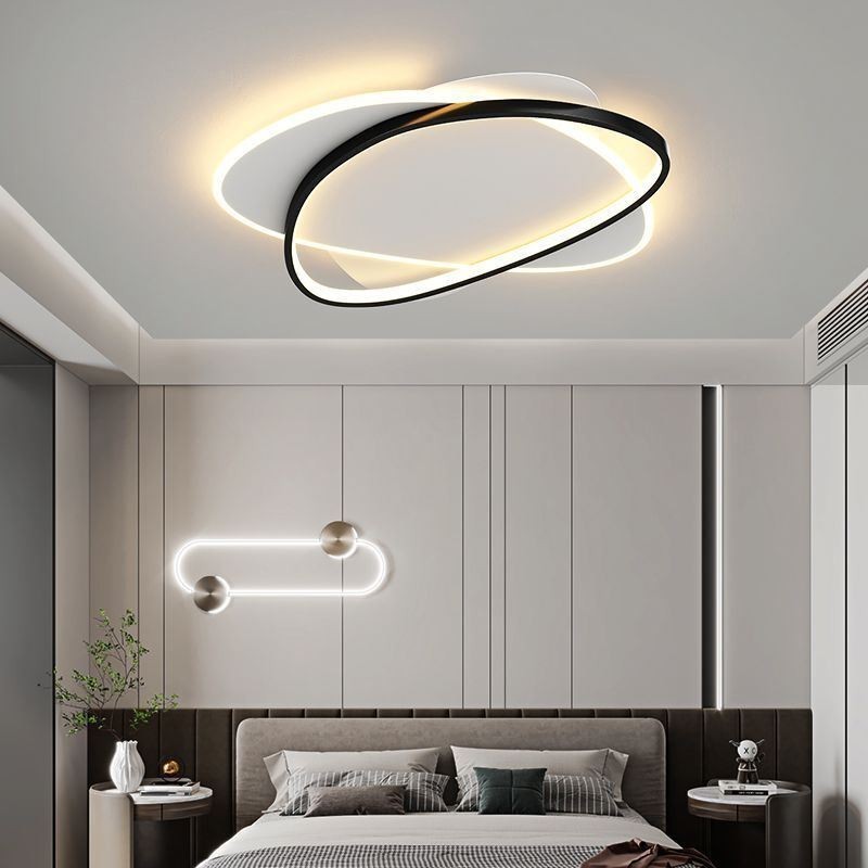 Plafoniera LED ovale moderna a filo