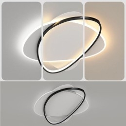 Plafoniera LED ovale moderna a filo