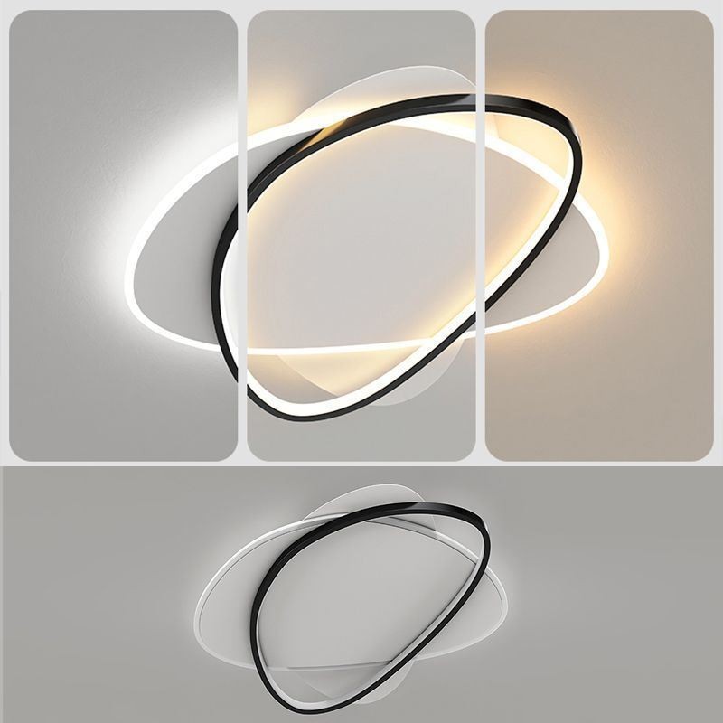 Plafoniera LED ovale moderna a filo