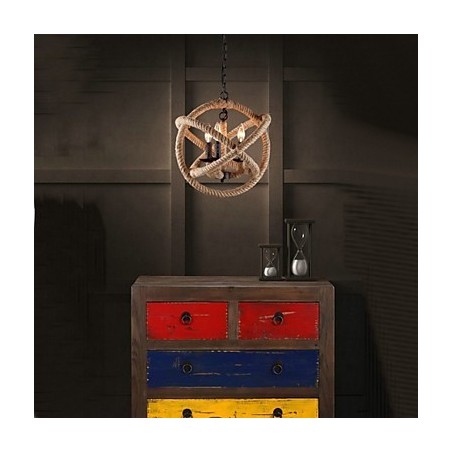 Lampadario mini in metallo dipinto stile country