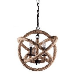 Lampadario mini in metallo dipinto stile country