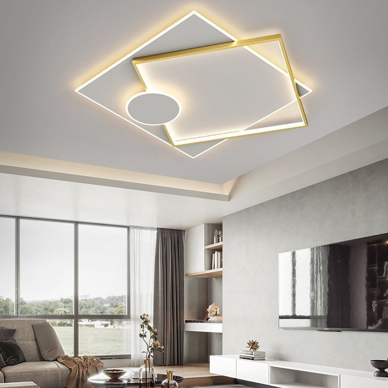 Plafoniera LED moderna quadrata geometrica in acrilico