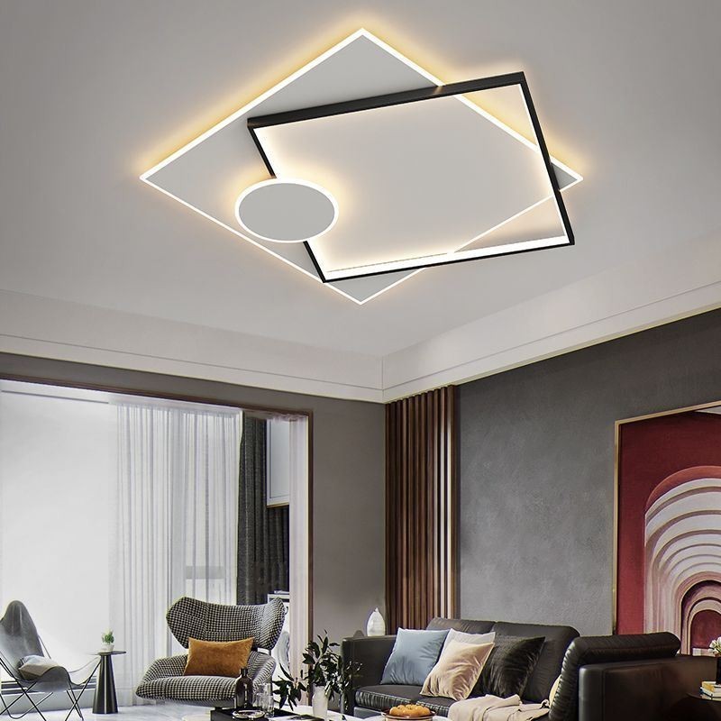 Plafoniera LED moderna quadrata geometrica in acrilico