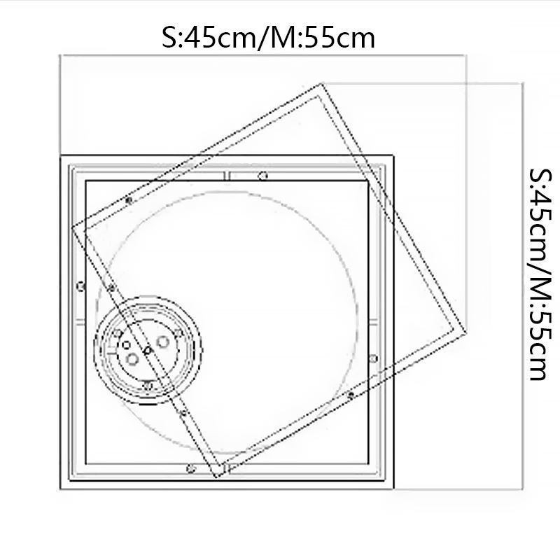 Plafoniera LED moderna quadrata geometrica in acrilico