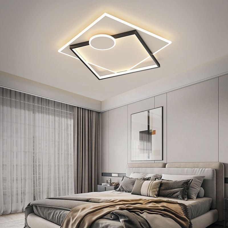 Plafoniera LED moderna quadrata geometrica in acrilico