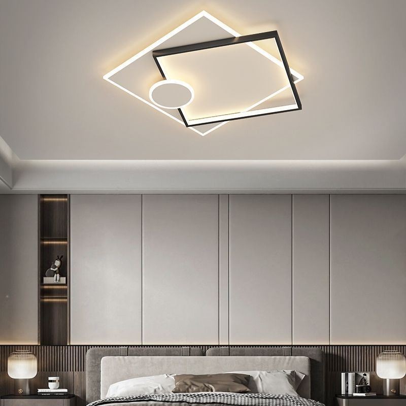Plafoniera LED moderna quadrata geometrica in acrilico