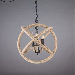 Lampadario mini in metallo dipinto stile country