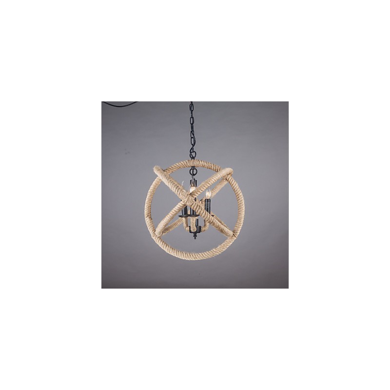 Lampadario mini in metallo dipinto stile country