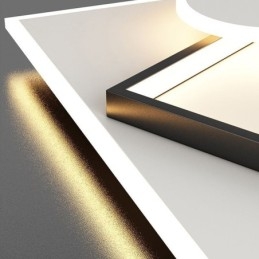 Plafoniera LED moderna quadrata geometrica in acrilico