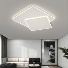 Plafoniera LED quadrata geometrica a filo