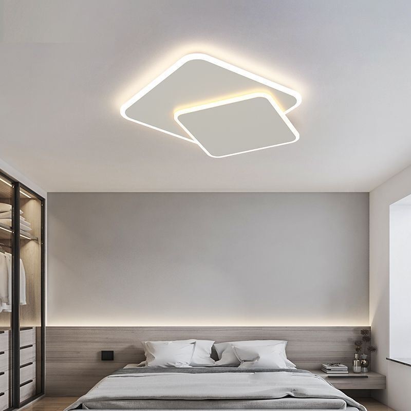 Plafoniera LED quadrata geometrica a filo