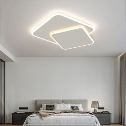 Plafoniera LED quadrata geometrica a filo