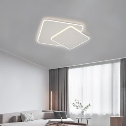Plafoniera LED quadrata geometrica a filo