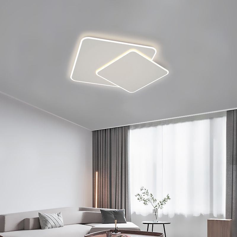 Plafoniera LED quadrata geometrica a filo