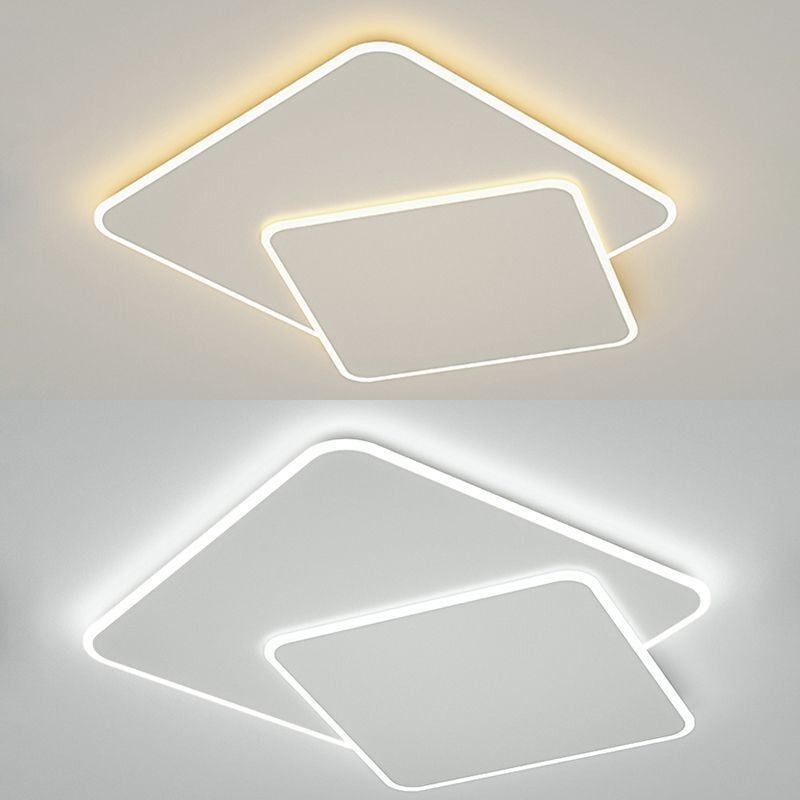 Plafoniera LED quadrata geometrica a filo
