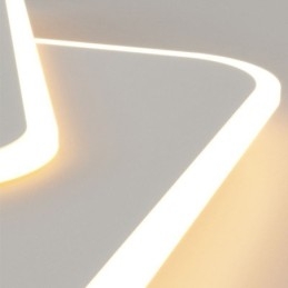 Plafoniera LED quadrata geometrica a filo
