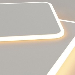 Plafoniera LED quadrata geometrica a filo