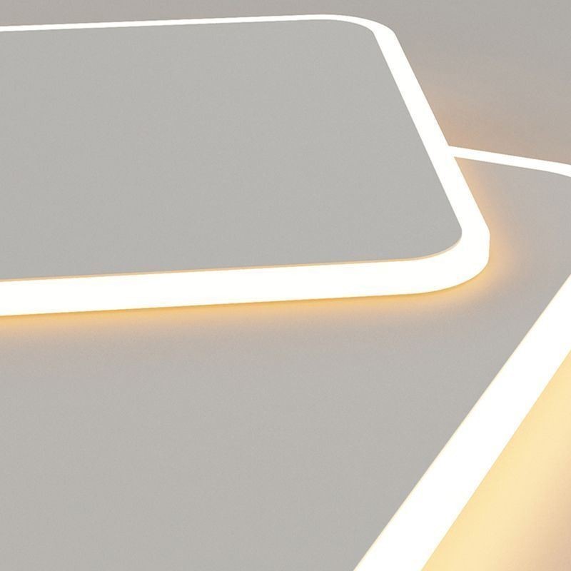 Plafoniera LED quadrata geometrica a filo