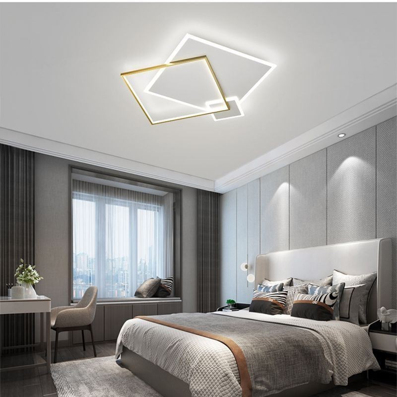 Plafoniera LED moderna quadrata geometrica 50 x 5 cm 45 W
