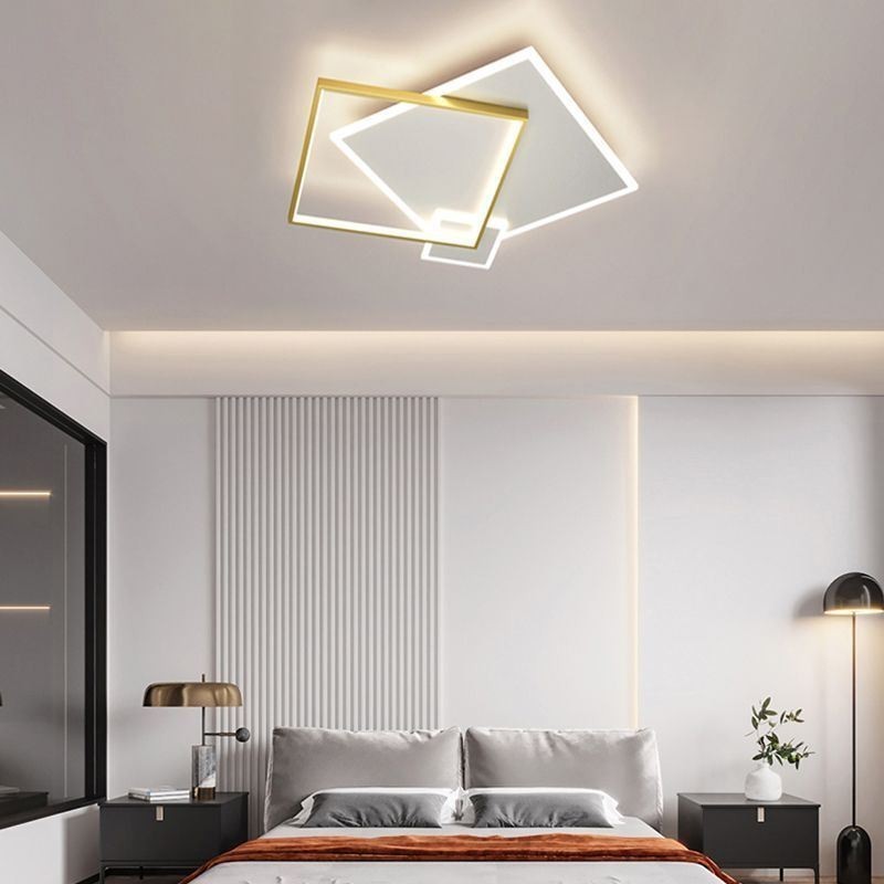 Plafoniera LED moderna quadrata geometrica 50 x 5 cm 45 W