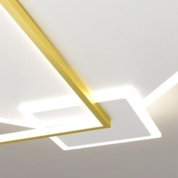 Plafoniera LED moderna quadrata geometrica 50 x 5 cm 45 W