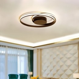 Plafoniera LED rotonda doppia moderna 30W 2400 lm 3000-6000K