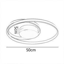 Plafoniera LED rotonda doppia moderna 30W 2400 lm 3000-6000K