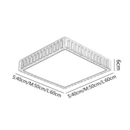 Plafoniera quadrata in legno stile giapponese