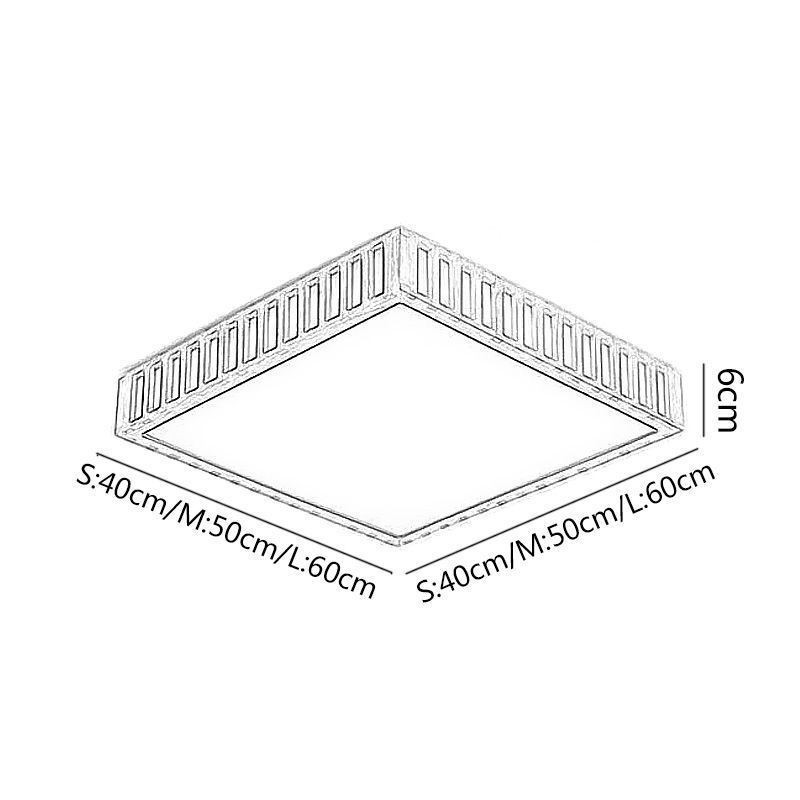 Plafoniera quadrata in legno stile giapponese