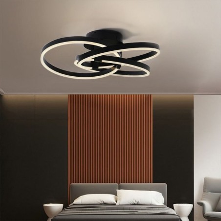 Plafoniera LED moderna a 3 anelli 50W 4000 lm dimmerabile 3000-6000K