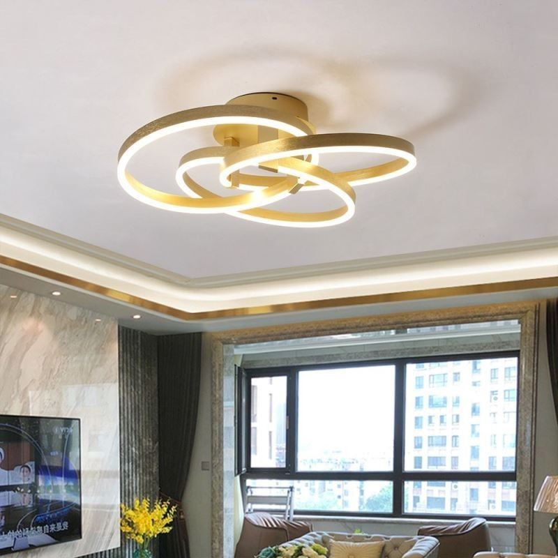 Plafoniera LED moderna a 3 anelli 50W 4000 lm dimmerabile 3000-6000K