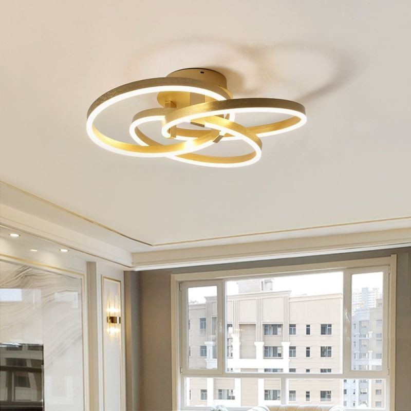 Plafoniera LED moderna a 3 anelli 50W 4000 lm dimmerabile 3000-6000K