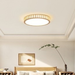 Plafoniera a filo in legno stile giapponese LED