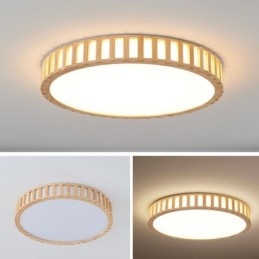 Plafoniera a filo in legno stile giapponese LED