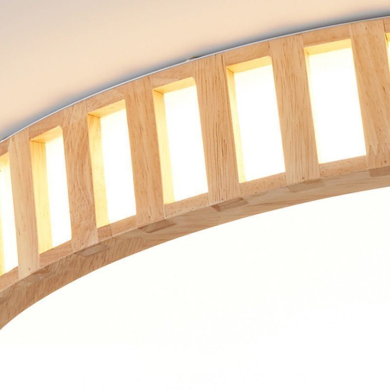 Plafoniera a filo in legno stile giapponese LED