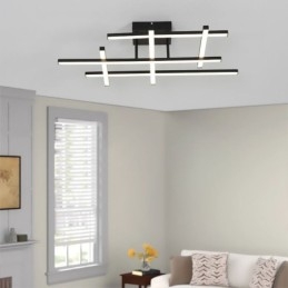 Plafoniera LED a filo in alluminio 6 luci 40W 3200 lm 3000-6000K