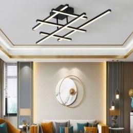 Plafoniera LED a filo in alluminio 6 luci 40W 3200 lm 3000-6000K