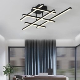 Plafoniera LED a filo in alluminio 6 luci 40W 3200 lm 3000-6000K