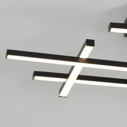 Plafoniera LED a filo in alluminio 6 luci 40W 3200 lm 3000-6000K
