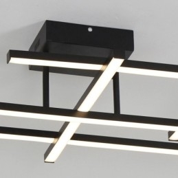 Plafoniera LED a filo in alluminio 6 luci 40W 3200 lm 3000-6000K