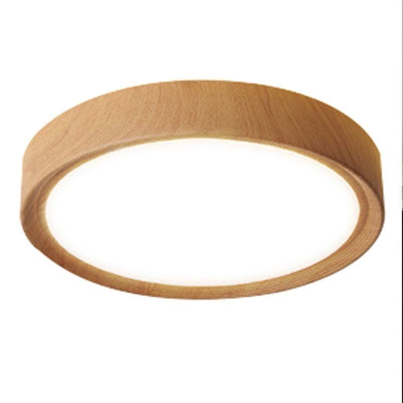 Plafoniera giapponese in legno e acrilico a filo LED
