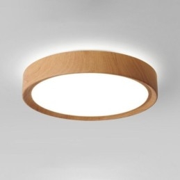 Plafoniera giapponese in legno e acrilico a filo LED