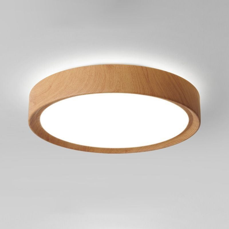 Plafoniera giapponese in legno e acrilico a filo LED