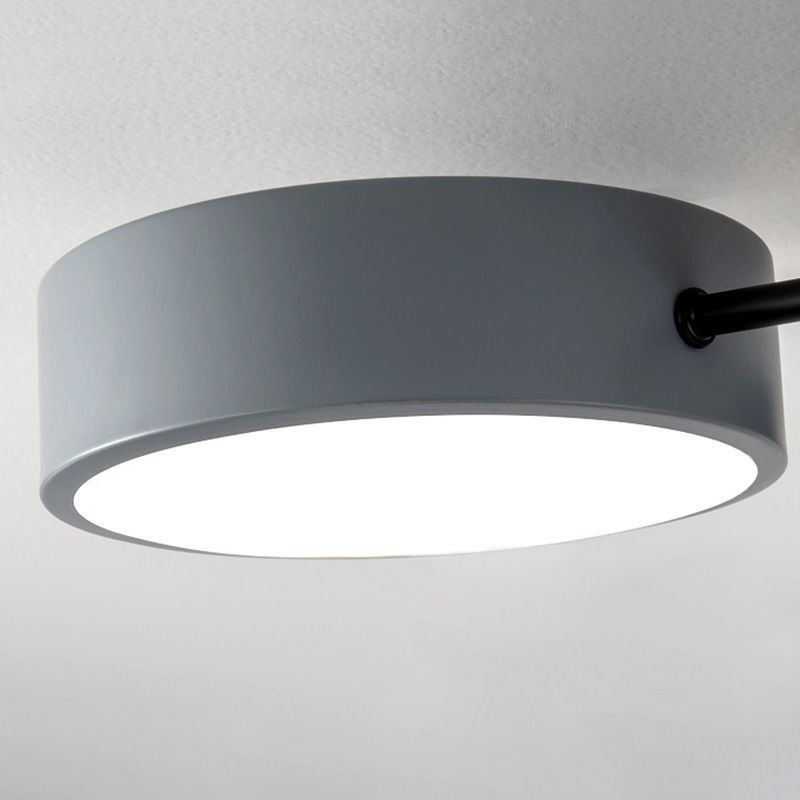 Plafoniera moderna a filo in acrilico a forma molecolare, 7 luci, 80 x 10 cm