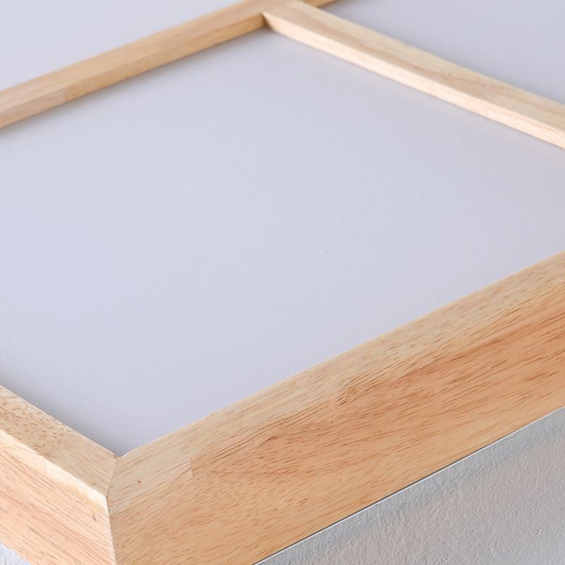 Plafoniera LED a filo minimalista in legno stile giapponese 80 W 90 x 60 x 5 cm