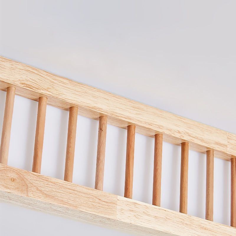 Plafoniera giapponese rettangolare in legno e acrilico 90×60×10 cm
